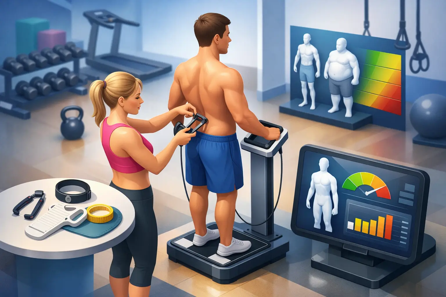 Körperfett messen im Fitnessstudio richtig