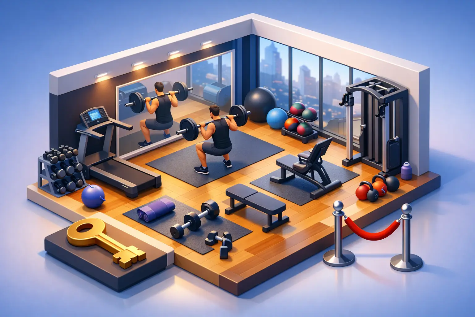 Studio exklusiv buchen im Fitnessbereich