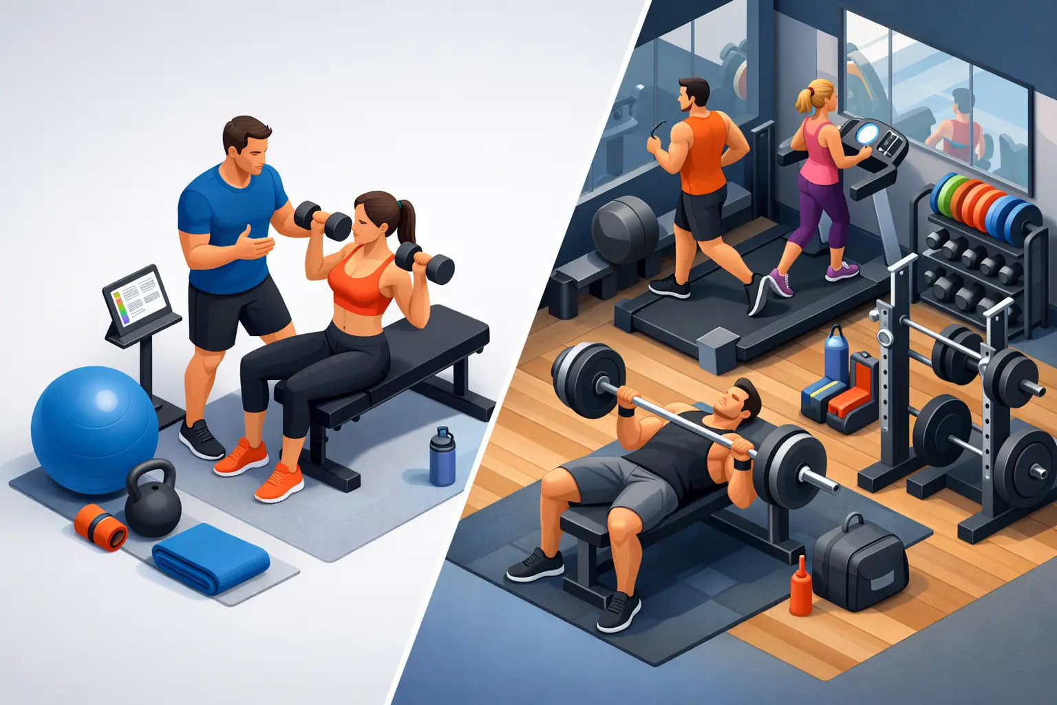 Personal Training oder Fitnessstudio?